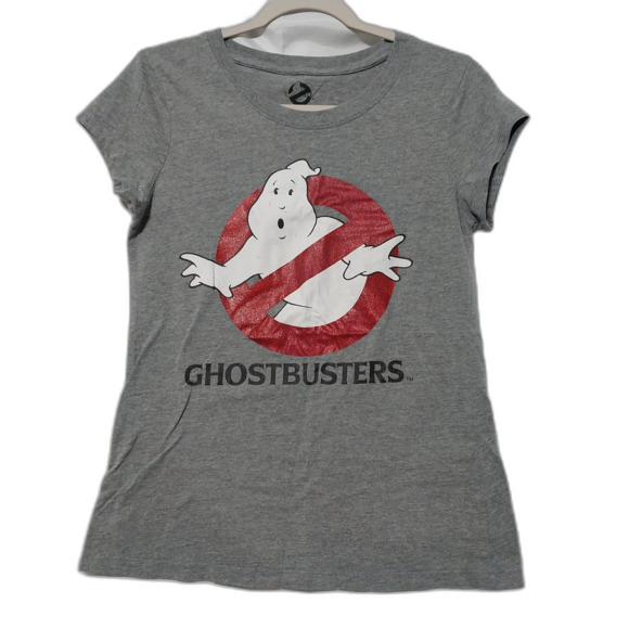 Ghostbusters t-shirt Women XL gray glittery graphic tee Juniors 15-17 2010 Movie - Picture 1 of 6